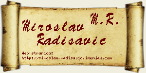 Miroslav Radisavić vizit kartica